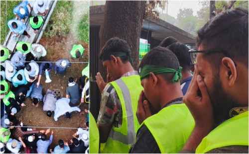 হাদির দাফন শেষে মোনাজাতে কান্নায় ভেঙে পড়েন সবাই