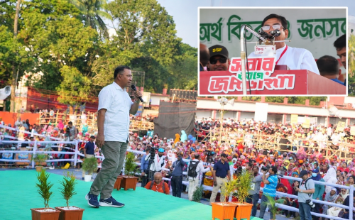 রাজশাহীর জনসভায় হাটগাঙ্গোপাড়াকে পৃথক উপজেলা করার দাবি ডিএম জিয়াউর রহমানের